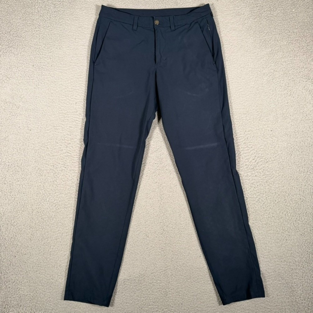 Lululemon Pants Mens 31x30 Blue Commission Slim Fit Warpstreme Golf Preppy Logo